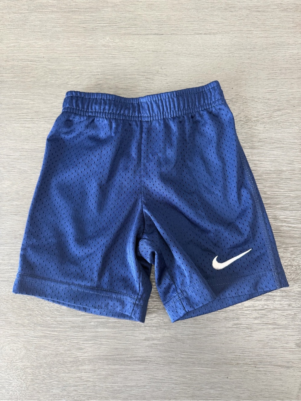 Nike Youth Royal Blue Mesh Shorts with White Swoosh